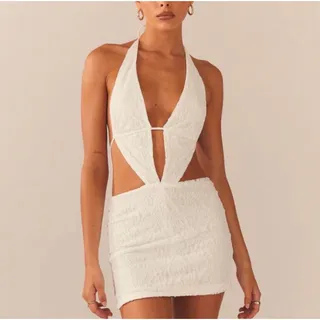 Photo of Peppermayo Not for the Faint of Heart White Lace Mini Dress Size 2