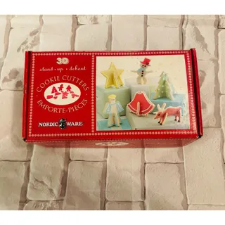 Photo of Nordic Ware 3D Stand-Up Christmas Cookie Cutter Set 12-Piece Red Plastic