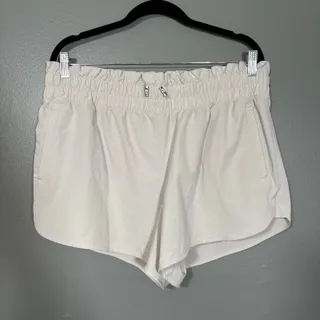 Photo of FLX Athletic Gym Shorts Light Gray Elastic Waist Athleisure - Women's size XL