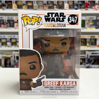Photo of Funko Pop Star Wars Mandalorian Greef Karga 347 Bounty Hunter Toy Vinyl Figure