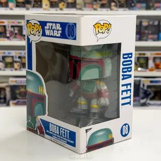 Photo of Funko Pop Star Wars Boba Fett Blue Box 08 Mandalorian Bounty Hunter Vinyl Figure