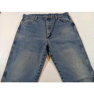 Photo of Wrangler Men's Pants 38 X 34 Blue Jeans Fair Condition Cotton