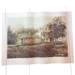 Photo of VTG Dwayne Warwick “Mrs. Bobo’s Boarding House” Litho Print Tennessee Art 25x18
