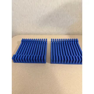 Photo of Blue Plastic Slotted Storage Rack Organizer 2 Pack Quilting Ruler Sponge Holder