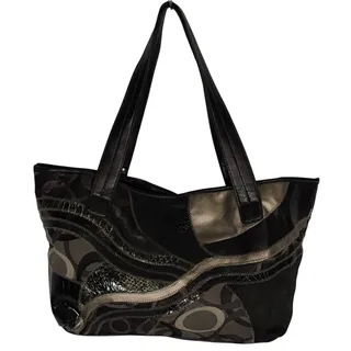 Photo of Rosetti Black Multi‑Tonal Shoulder Tote Bag EUC VGC Clean Fast Ship