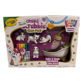 Photo of Crayola Scribble Scrubbie Pets Glam Pack Washable Color and Clean Playset Kids
