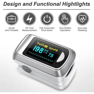 Photo of 🔥Pulse Oximeter Fingertip Blood Oxygen Monitor Heartbeat SpO2 PR Oxygen BNWT🔥