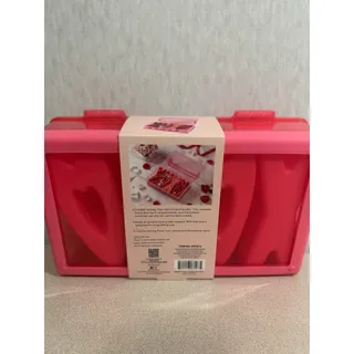 Photo of Cook with Color Red Snack Box Heart Shaped Compartments Latching Lid Valentine
