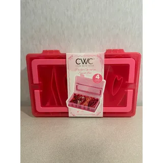 Photo of Cook with Color Red Snack Box Heart Shaped Compartments Latching Lid Valentine