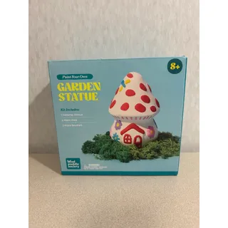 Photo of Mud Puddle Society Paint Your Own Ceramic Garden Statue Mushroom House Kit New