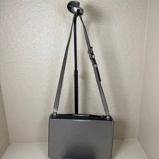 Photo of EUC Kate Spade New York Caressa Crossbody bag metallic gray color with COA