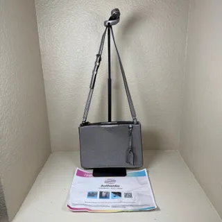 Photo of EUC Kate Spade New York Caressa Crossbody bag metallic gray color with COA