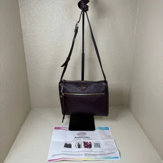 Photo of EUC Kate Spade New York Cobble Hill Cayli crossbody purse burgundy with COA