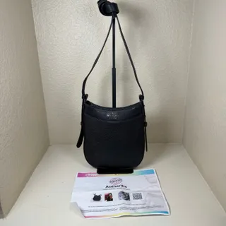 Photo of EuC Kate Spade Leila North South Crossbody bag black pebbled leather with COA