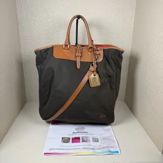 Photo of Dooney Bourke Nylon Editor's Tote with COA in good used condition see photos
