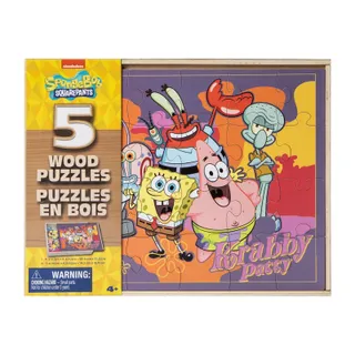 Photo of 🔥SpongeBob SquarePants 5 Piece Wooden Puzzle Set BNWT🔥