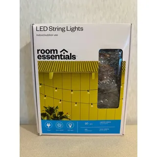 Photo of Room Essentials LED String Lights 20 Bulb 16ft Warm White Indoor Outdoor Plug-In