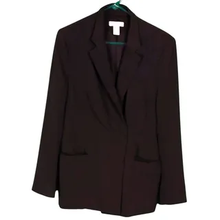 Photo of H&M Women’s Black Blazer Size M | Single‑Breasted 2‑Button Suit Coat