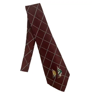 Photo of VTG Polo Ralph Lauren Necktie Mens TIE 100% Silk Hand Made Sailing Ships UNIQUE