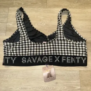 Photo of NWT Savage X Fenty Gingham Check'D Out Forever Savage Bralette Size 3X