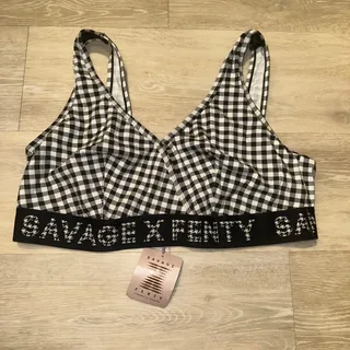 Photo of NWT Savage X Fenty Gingham Check'D Out Forever Savage Bralette Size 3X