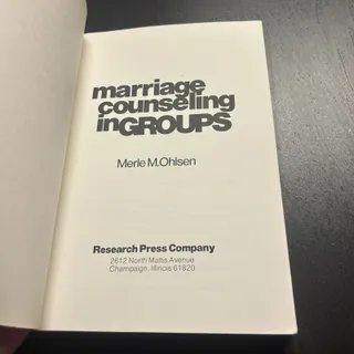 Photo of Marriage Counseling in Groups by Merle M. Ohlsen (1979, Trade Paperback)