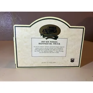 Photo of Lledo Chevron Commemorative Model 1937 Six Wheel Refined Oil Diecast Truck