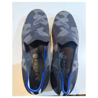 Photo of Rothy's Womens Original Slip On Loafer Sneaker Gray & Black Camo Retired Size 9