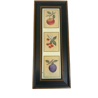 Photo of cedar creek collection framed vertical art 21" x 8.5" apple plum cherry