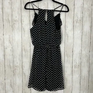 Photo of No Boundaries Ruffle Black White Polka Dot Flowy Wrap Dress 7-9 Juniors