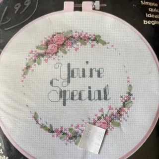 Photo of You're Special Vintage Counted Cross Stitch Kit by Dimensions Ribbon Embroidery