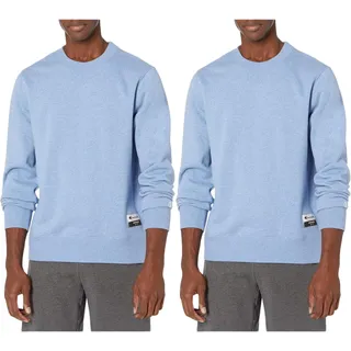 Photo of 2 Champion Mens 2XL Light Jazz Blue Sueded Fleece Pullover Crew Neck Sweatshirts