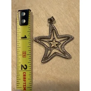Photo of Love Earth Sterling 925 Silver 10k Sea Starfish Pendant