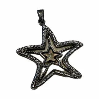 Photo of Love Earth Sterling 925 Silver 10k Sea Starfish Pendant