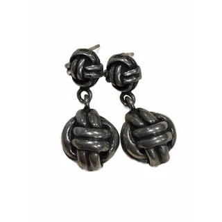 Photo of 925 Knotted Dangle Earrings Sterling Silver
