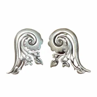 Photo of Bracket Earring by Fleur D’orleans Sterling Silver Pierced Earrings