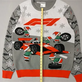 Photo of FI (XL) Multicolor Crew Neck Knitted Pullover Xmas Sweater
