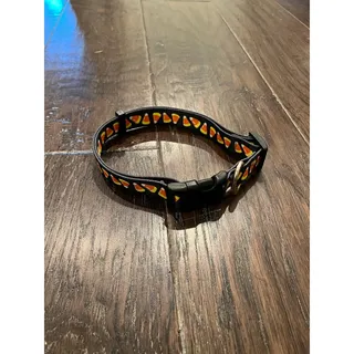 Photo of Candy Corn Halloween Collar Large Dog
