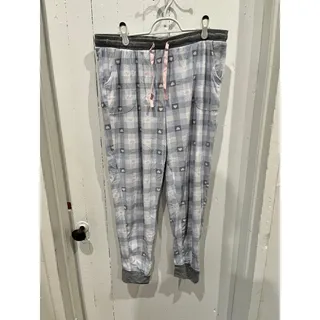 Photo of Cuddl Duds Checkered with Hearts Fuzzy Pajama Sleep Pants size large