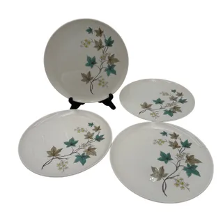 Photo of Vintage Dinner Plates Woodbine by Syracuse Carefree Fine China 1960's Set/4