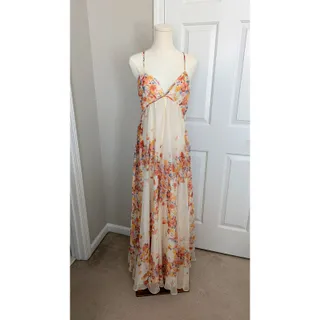 Photo of AQUA x Ava Phillippe "Placed" Floral Maxi Dress