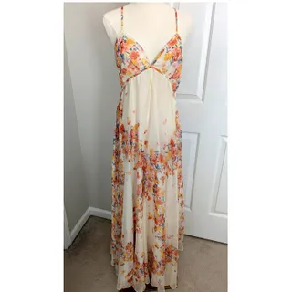 Photo of AQUA x Ava Phillippe "Placed" Floral Maxi Dress