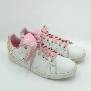 Photo of Adidas Stan Smith Doodle Women's Size 9 Sneakers White Pink Art