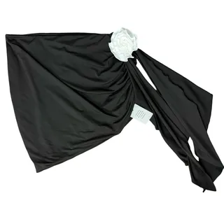 Photo of Lovers and Friends Black White Flower Cordelia Stretch Mini Skirt sz XL NEW Tags
