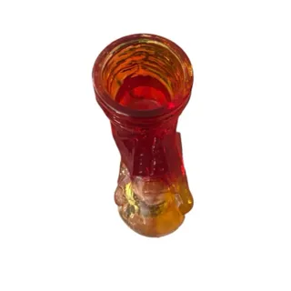 Photo of Vintage Amberina Glass Boot|Red Orange Gradient Toothpick Holder