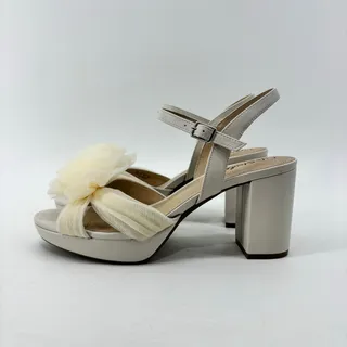 Photo of Life Stride Women’s Size 9.5 Last Dance Sandals Heels Flower Bone Cream Romantic