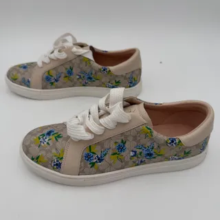 Photo of SZ 9.5B Kate Spade Erin Spade Floral Festival Sneakers NEW Leather and Canvas