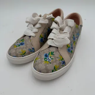 Photo of SZ 9.5B Kate Spade Erin Spade Floral Festival Sneakers NEW Leather and Canvas