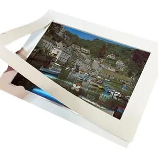 Photo of VTG Holographic Foil Art Prints - Polperro & Mevagissey Cornwall England Harbor