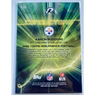 Photo of 2025 Topps Resurgence Steelers 5 Card Lot Will Howard RC Rodgers Watt Metcalf